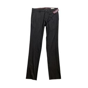 Bertini Pants Mens 34 Charcoal SLIM Fit Viscose Blend Business Dress Trouser